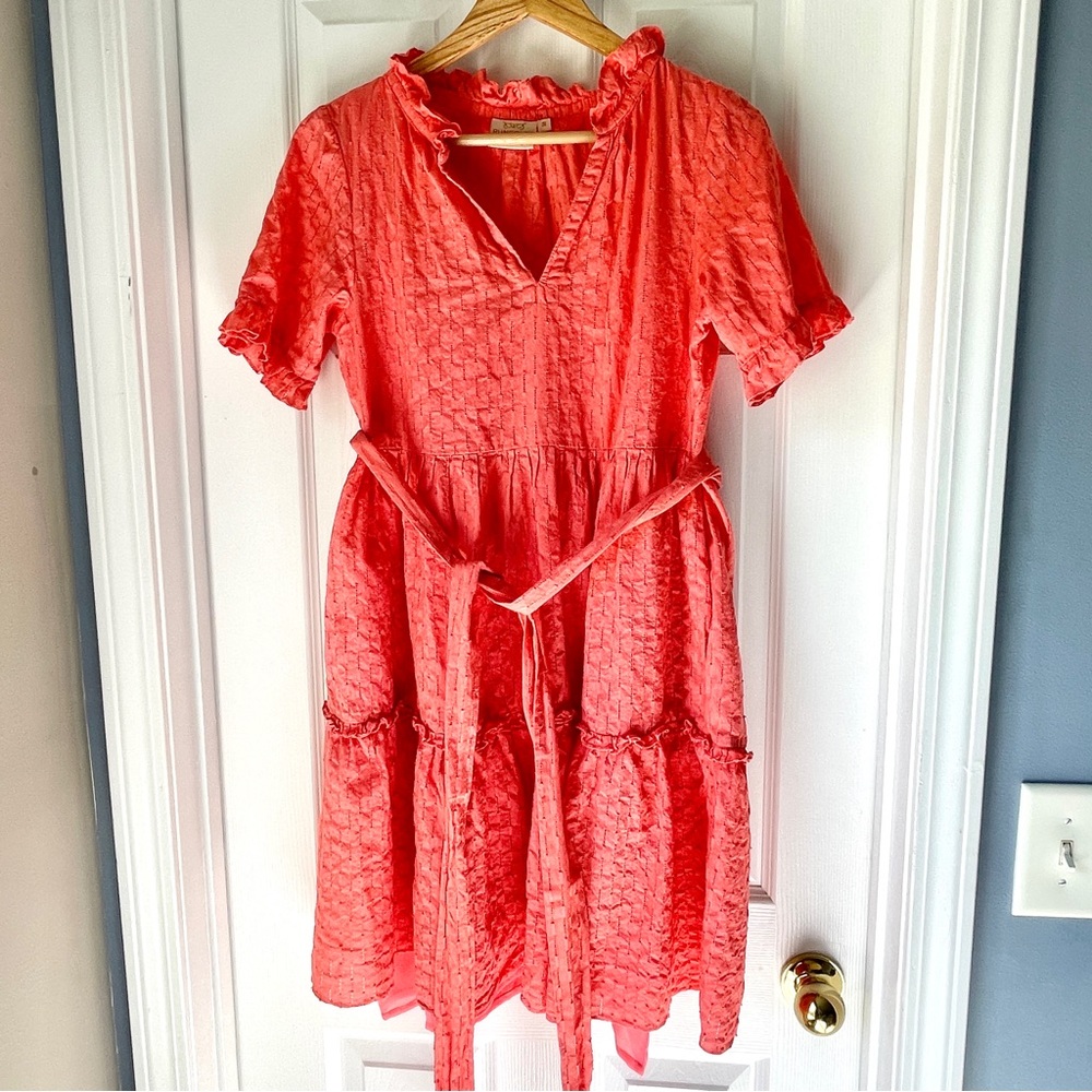 Rungolee Eyelet Tiered Mini Dress